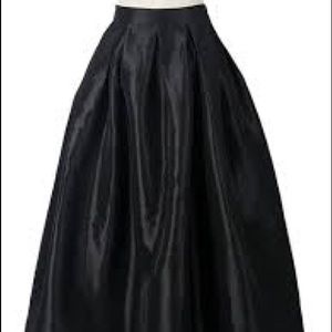 Black High Waist Flare Pleated Skater Midi Skirt